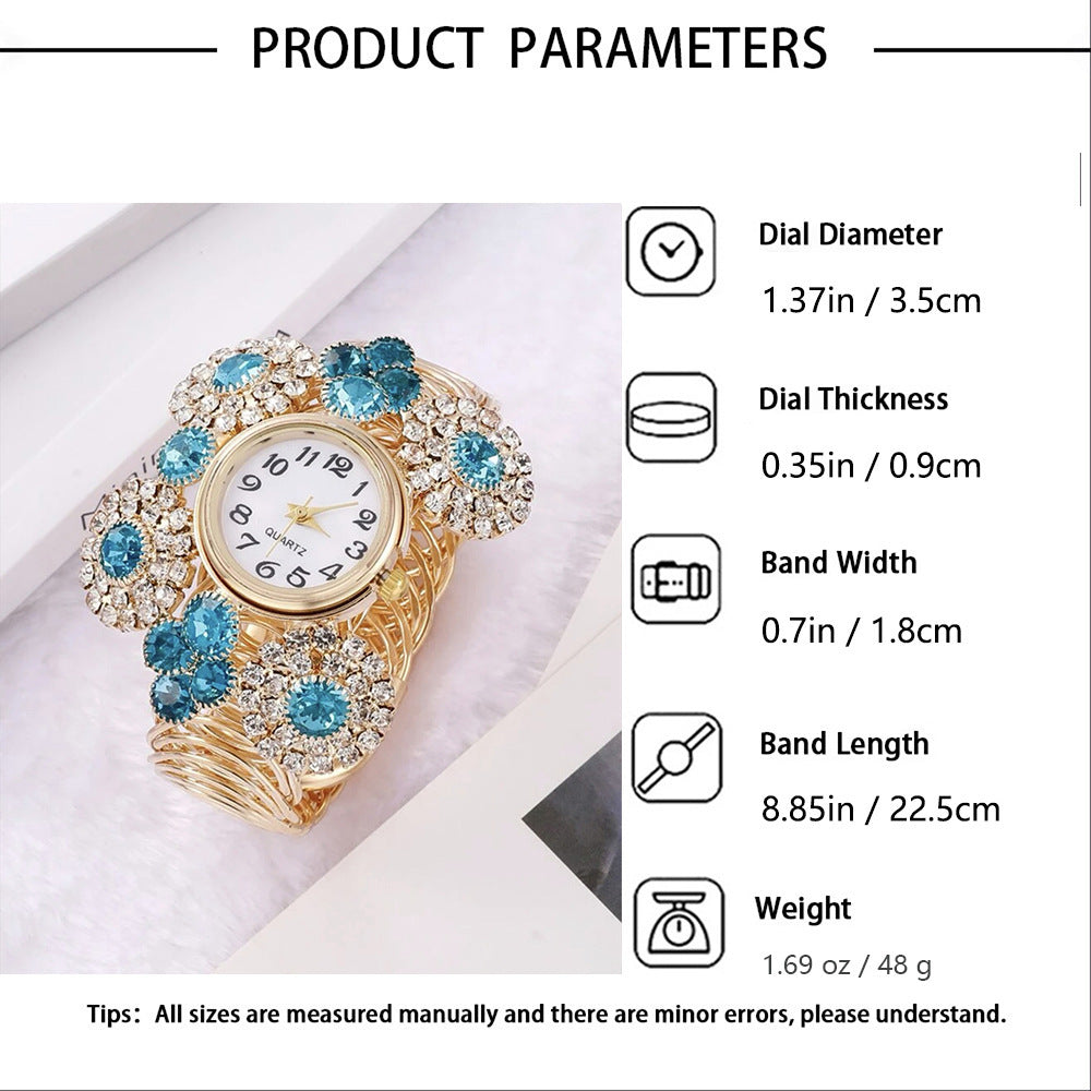 Inlaid Rhinestone Starry Women's Elegant Affordable Luxury Fashion Quartz Watch