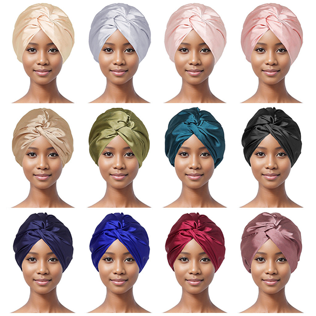 Double Layer Nightcap Cross Twist Shower Cap