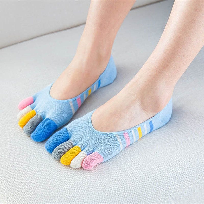 Women's Toe Socks Summer Cotton Invisible Toe Socks Toe Socks