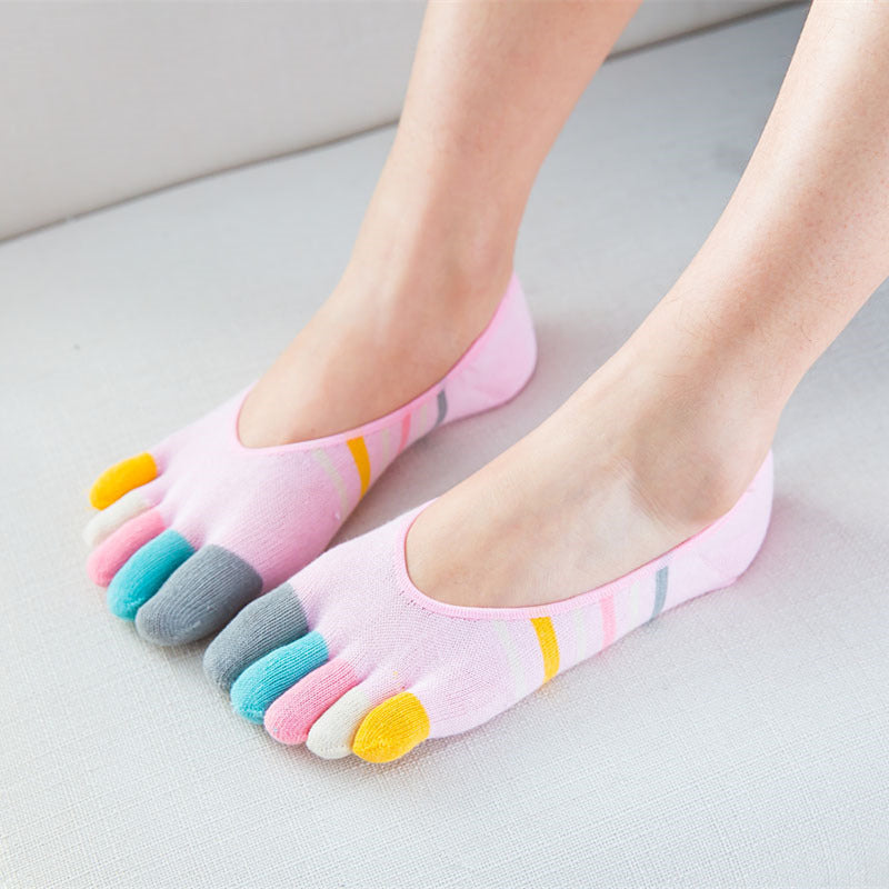 Women's Toe Socks Summer Cotton Invisible Toe Socks Toe Socks